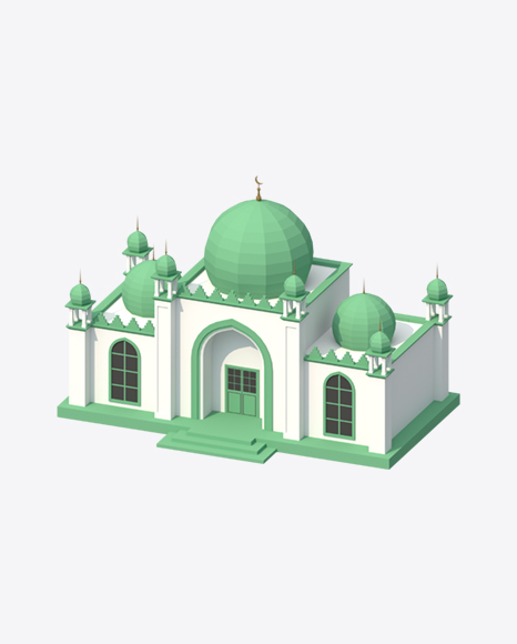 Low Poly Mosque - Praying