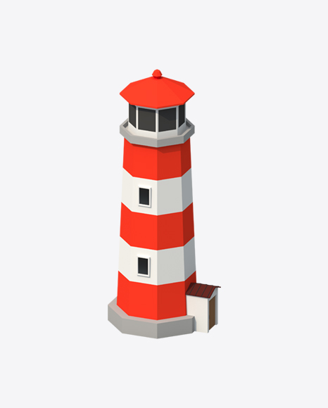 Low Poly Lighthouse - Beach