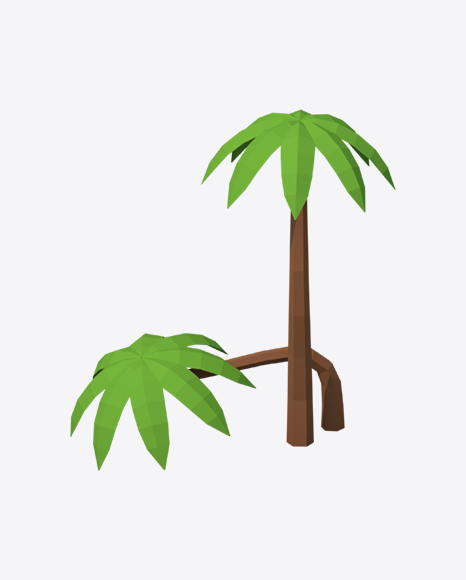 Low Poly Palm Trees - Beach