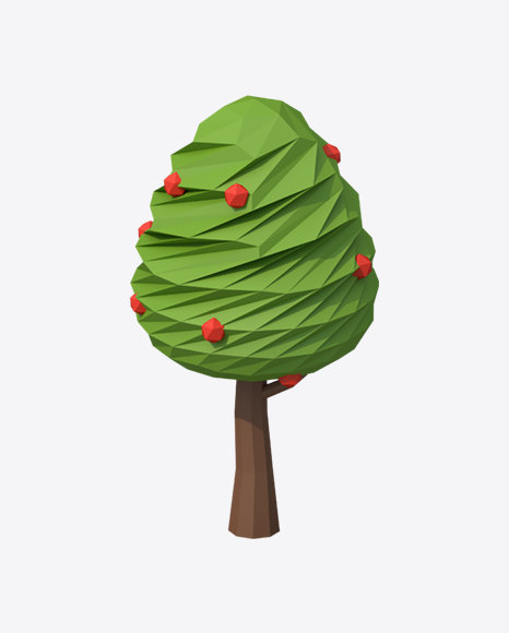 Low Poly Apple Tree - Botanic