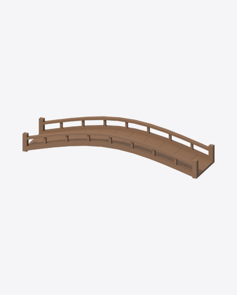 Low Poly Wooden Bridge - Architecture