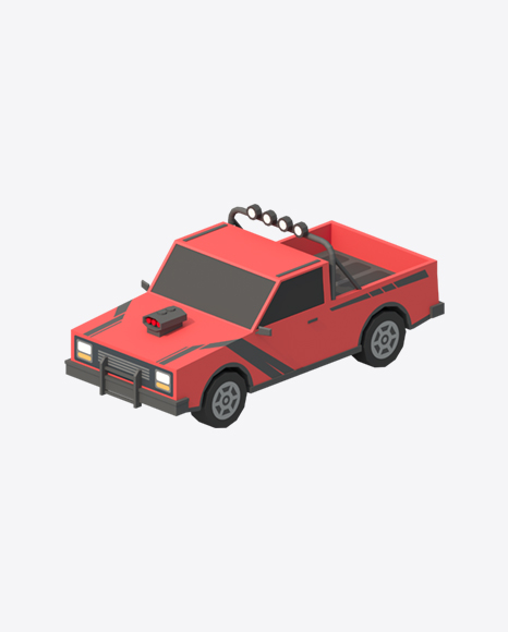 Low Poly Pick-Up - Model