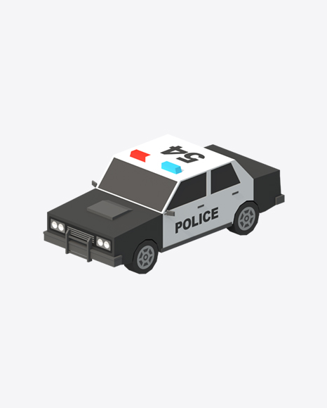 Low Poly Police Car - Model