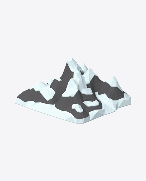 Low Poly Mountain - Snow