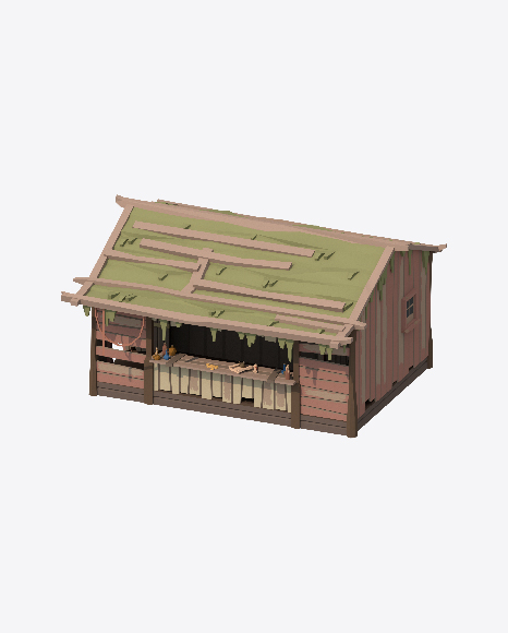 Low Poly Beach Bar - Architecture