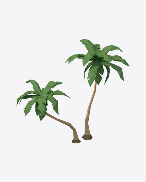 Low Poly Palm Trees - Beach