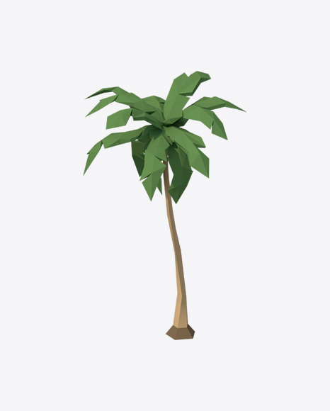 Low Poly Palm Tree - Beach