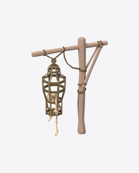 Low Poly Skeleton in Cage - Architecture