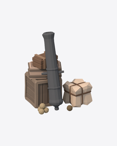 Low Poly Goods - Cannon