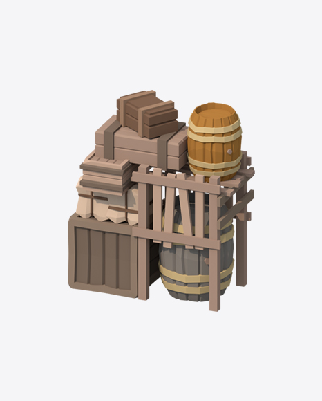 Low Poly Goods - Barrel