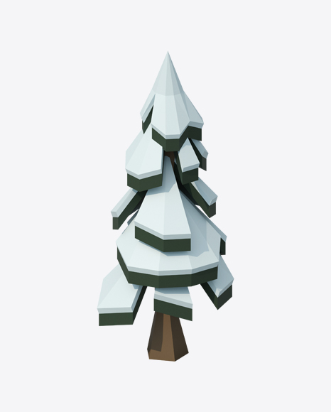 PNG Low Poly Snow Covered Fir - Botanic