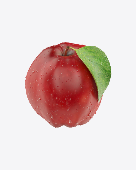 Red Apple with Water Drops - Condensed