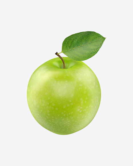 Green Apple with Leaf - Organ
