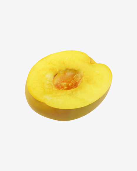 Half of Yellow Nectarine - Fuzzless peach