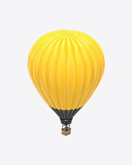 Yellow Hot Air Balloon - Basket