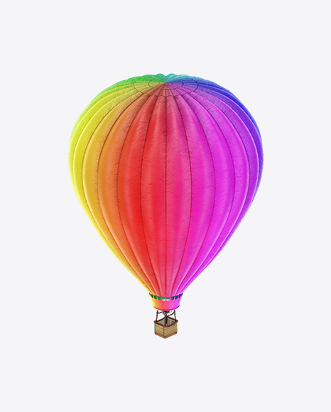 Rainbow Hot Air Balloon - Basket