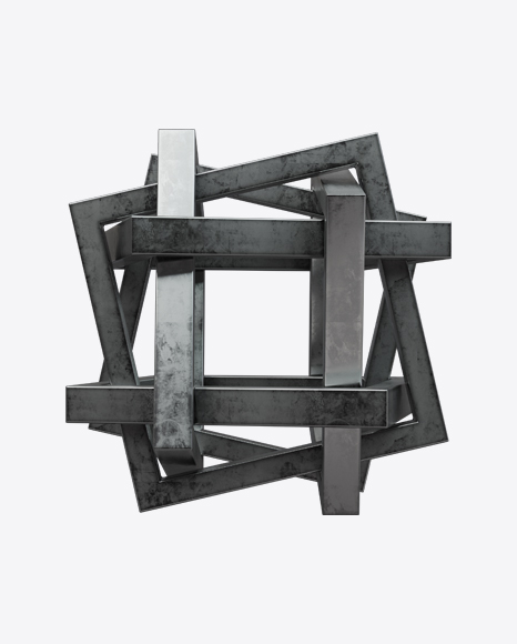 Abstract Metal Object - Square shape