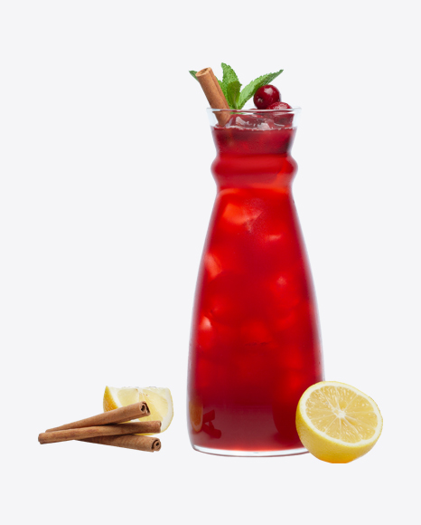 Cherry Lemonade Glass Decanter - Juice