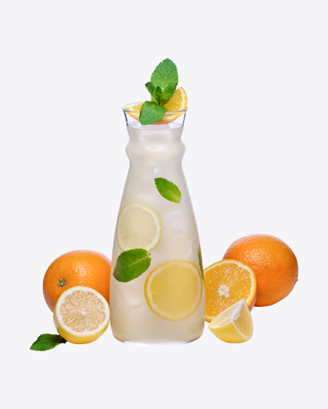 Cold Orange Lemonade Glass Decanter - Condensed