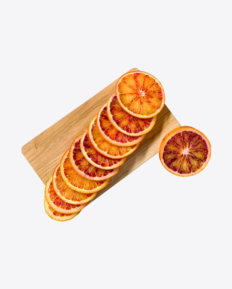 Red Orange Slices on Wooden Board - Juice