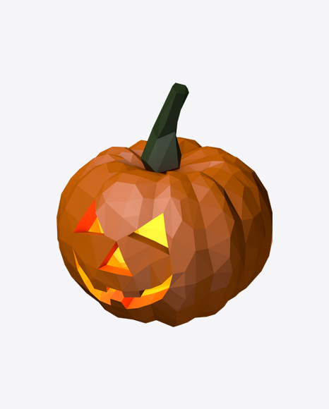 Low Poly Halloween Pumpkin - Carve