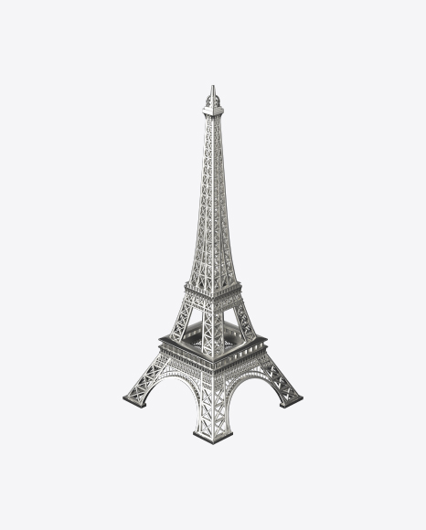 Silver Eiffel Tower Figurine - Silver