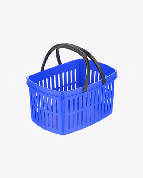 Blue Shopping Basket - Supermarket