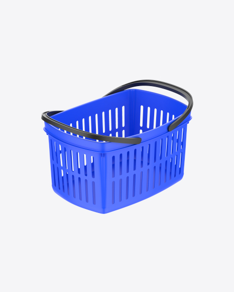 Blue Shopping Basket - Supermarket