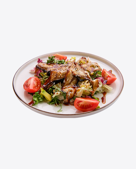 Mixed Salad with Roasted Eel - Plate