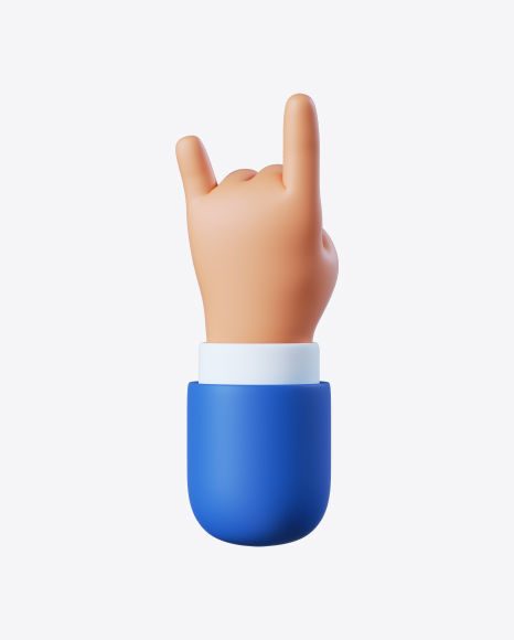 Cartoon Hand Rock Gesture - Emojie