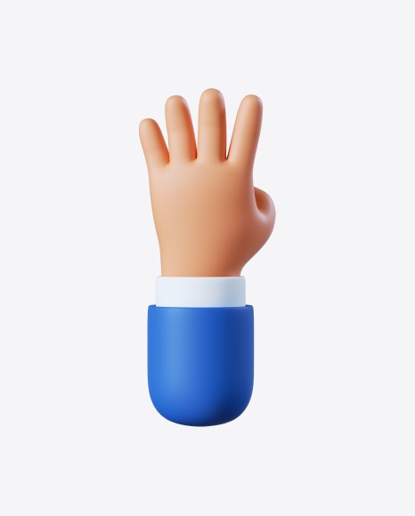 Cartoon Hand Four Gesture - Emojie