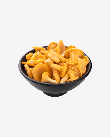 Chanterelle Mushroom in Ceramic Bowl - Fungi