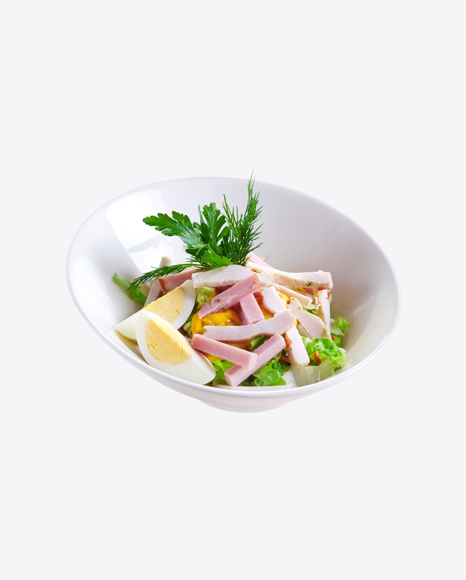 Salad w Egg & Ham Slices - Slice