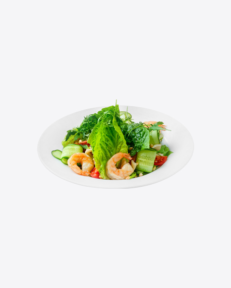 Green Salad w Shrimps - Raw