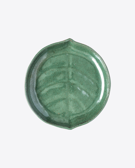 Green Leaf-Shaped Plate - Plate