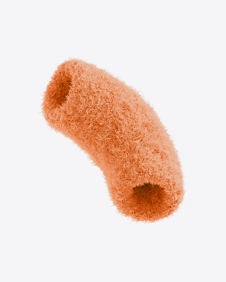 Orange Fur Shape - Fuzzy