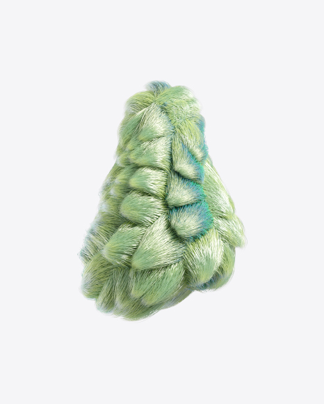 Green Fur Shape - Fuzzy